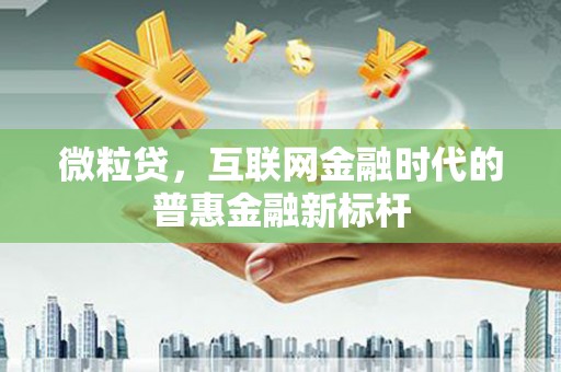 金城微粒贷，互联网金融时代的普惠金融新标杆