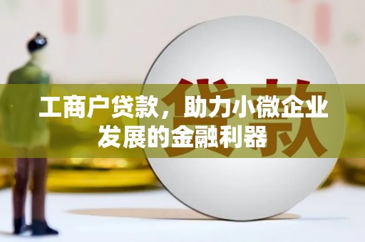金城工商户贷款，助力小微企业发展的金融利器