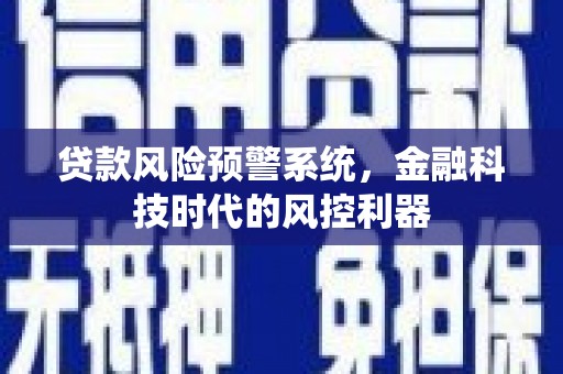 金城贷款风险预警系统，金融科技时代的风控利器