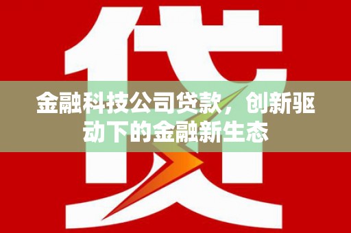 金城金融科技公司贷款，创新驱动下的金融新生态