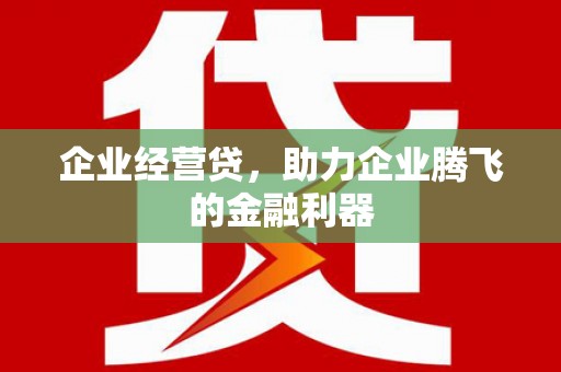 金城企业经营贷，助力企业腾飞的金融利器