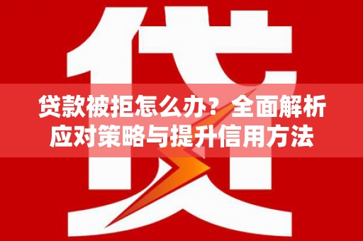 金城贷款被拒怎么办？全面解析应对策略与提升信用方法