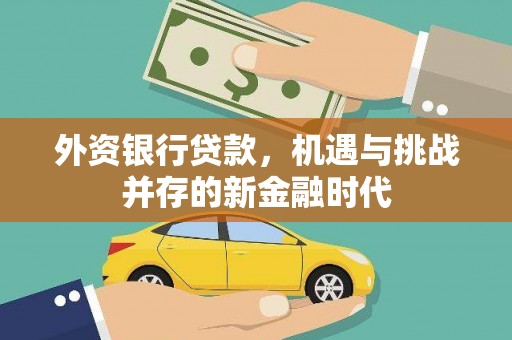 金城外资银行贷款，机遇与挑战并存的新金融时代
