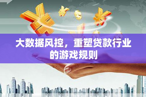 金城大数据风控，重塑贷款行业的游戏规则