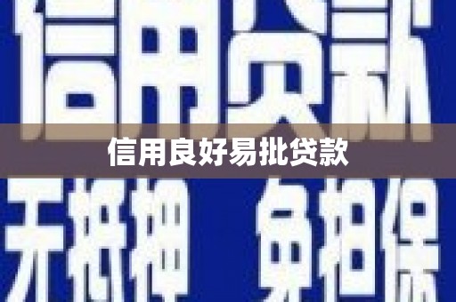 金城信用良好易批贷款