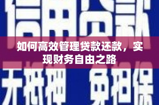 金城如何高效管理贷款还款，实现财务自由之路