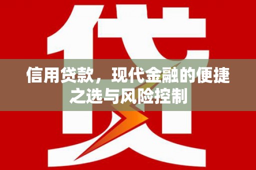 金城信用贷款，现代金融的便捷之选与风险控制