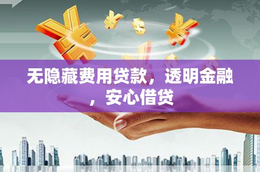 金城无隐藏费用贷款，透明金融，安心借贷