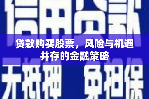 金城贷款购买股票，风险与机遇并存的金融策略