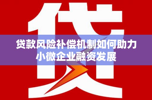 金城贷款风险补偿机制如何助力小微企业融资发展
