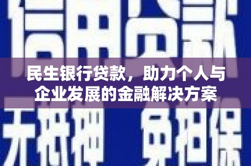 金城民生银行贷款，助力个人与企业发展的金融解决方案