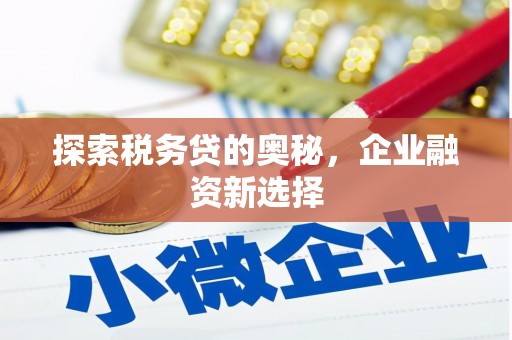 金城探索税务贷的奥秘，企业融资新选择