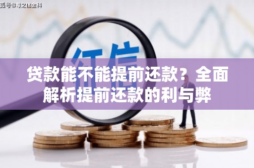 金城贷款能不能提前还款？全面解析提前还款的利与弊