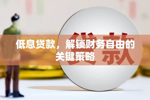 金城低息贷款，解锁财务自由的关键策略