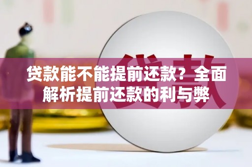 金城贷款能不能提前还款？全面解析提前还款的利与弊