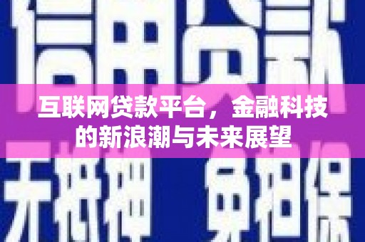 金城互联网贷款平台，金融科技的新浪潮与未来展望