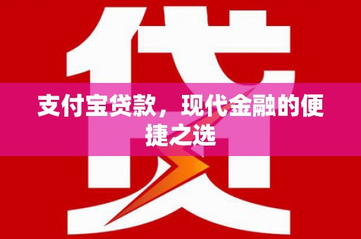 金城支付宝贷款，现代金融的便捷之选