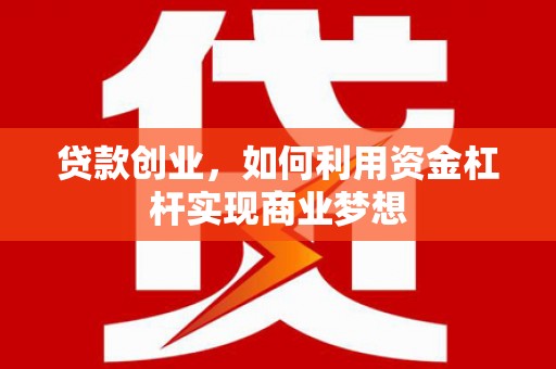 金城贷款创业，如何利用资金杠杆实现商业梦想