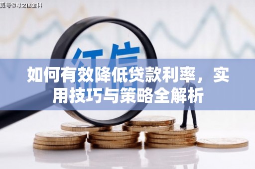 金城如何有效降低贷款利率，实用技巧与策略全解析