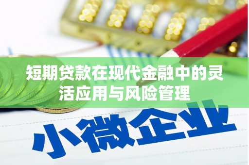 金城短期贷款在现代金融中的灵活应用与风险管理
