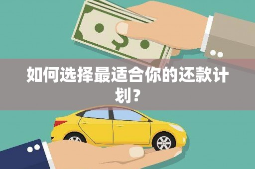 金城如何选择最适合你的还款计划？