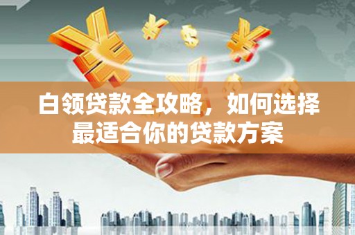 金城白领贷款全攻略，如何选择最适合你的贷款方案