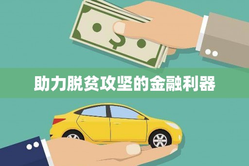 金城助力脱贫攻坚的金融利器